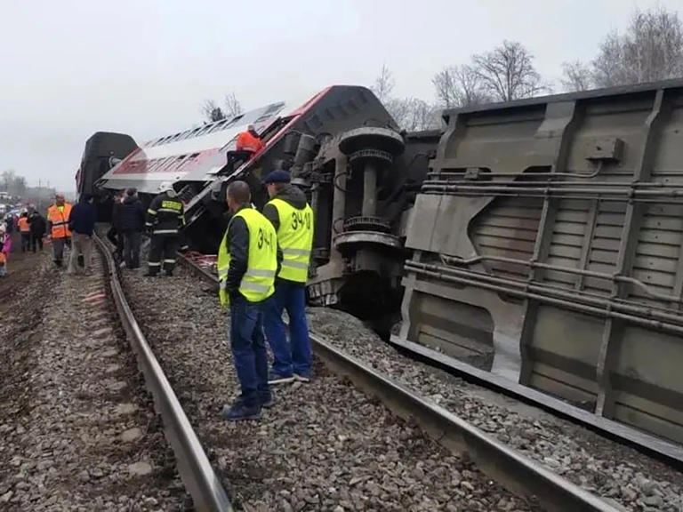 Waggons lagen teilweise auf der Seite