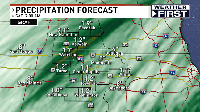 More storms on the way Friday, some could be strong in eastern Iowa