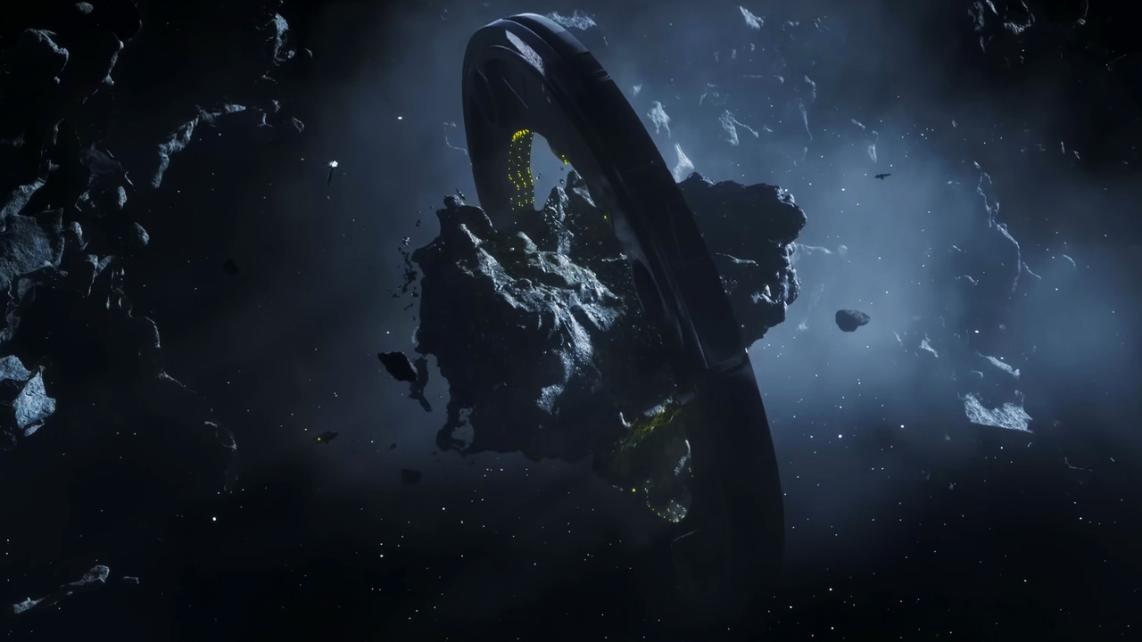 Enigmatic ring structure surrounding asteroid core