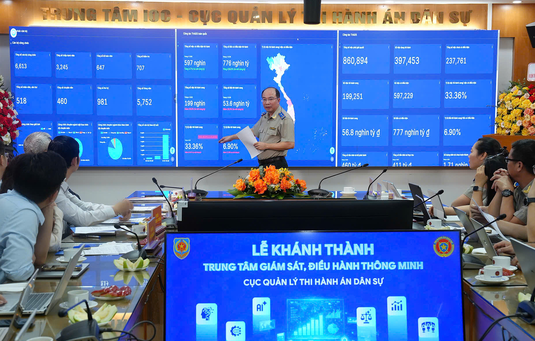 Ra mắt trung tâm 'bộ não số' giám sát thi hành án dân sự