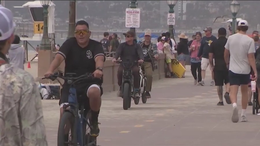 Crackdown on boardwalk e-bikes as spring break crowds visit San Diego ...