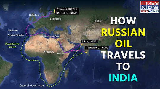 The journey of Russian oil to India: Two routes, one backup and how ...