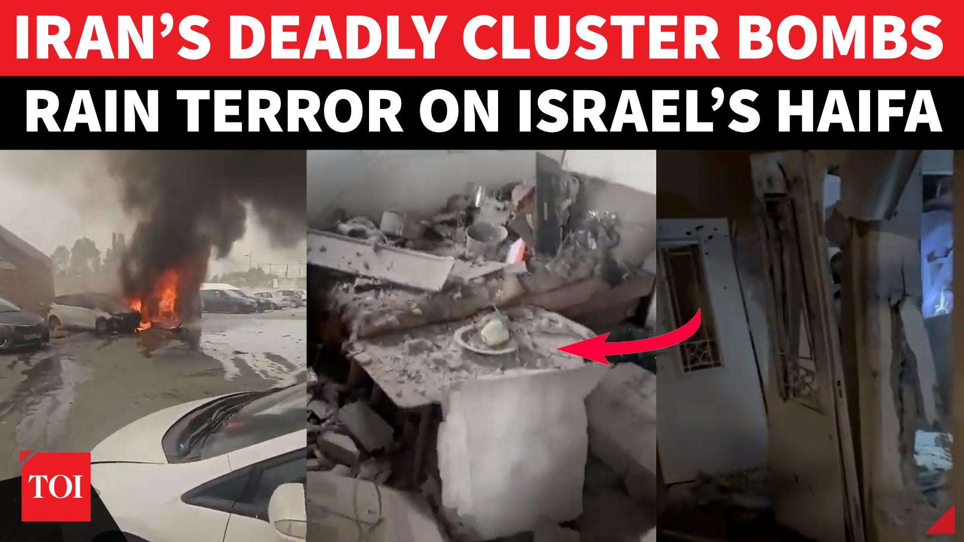 Iran unleashes cluster missile attack on Israel, Haifa 'bombed' on cam ...