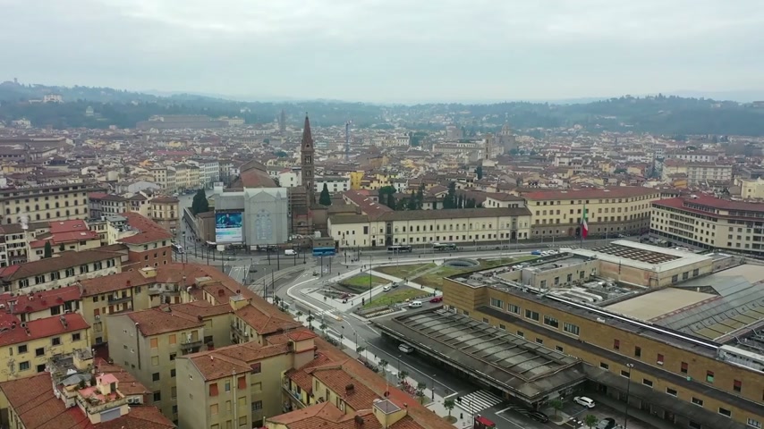 Santa Maria Novella, Italy: Drone tour of Florence Gothic-Renaissance gem
