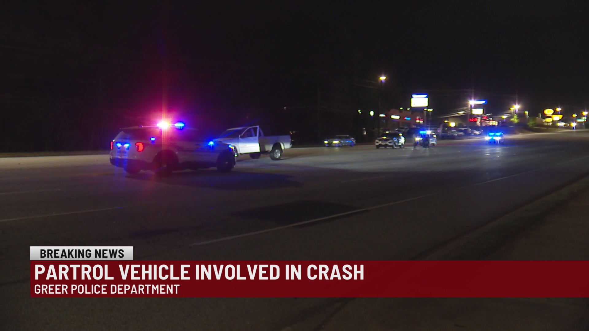 Upstate police vehicle involved in early morning crash