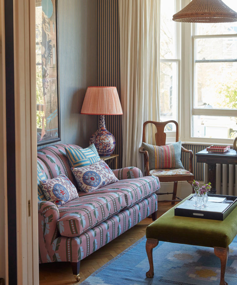 Design DNA: A 'tent-like' small living room filled with pattern that ...