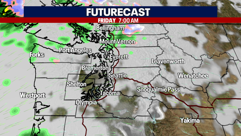 Seattle weather: Mostly cloudy Friday, chance showers north and coast