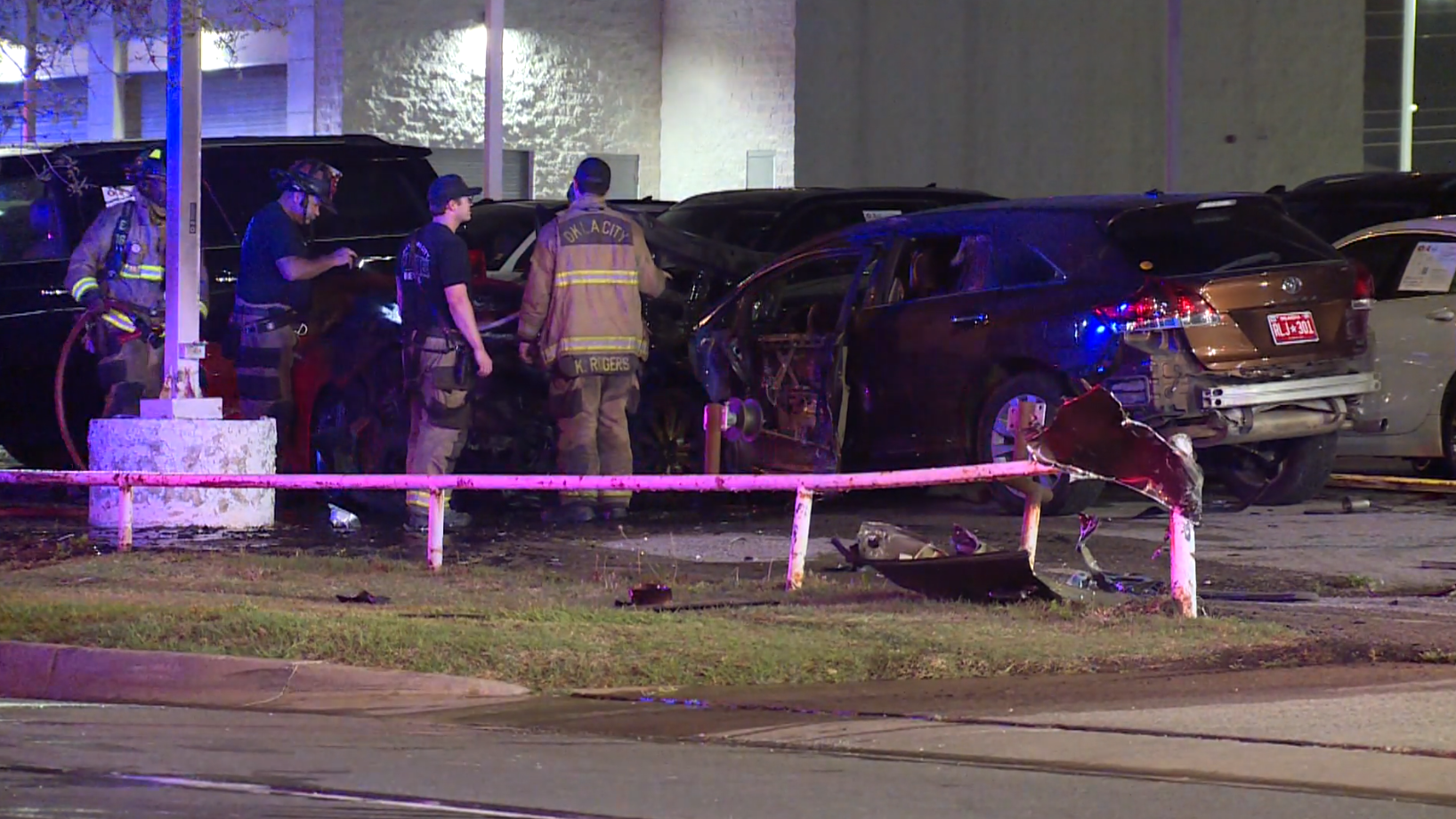 1 in custody, 2 on the run after chase in stolen car ends in fiery ...