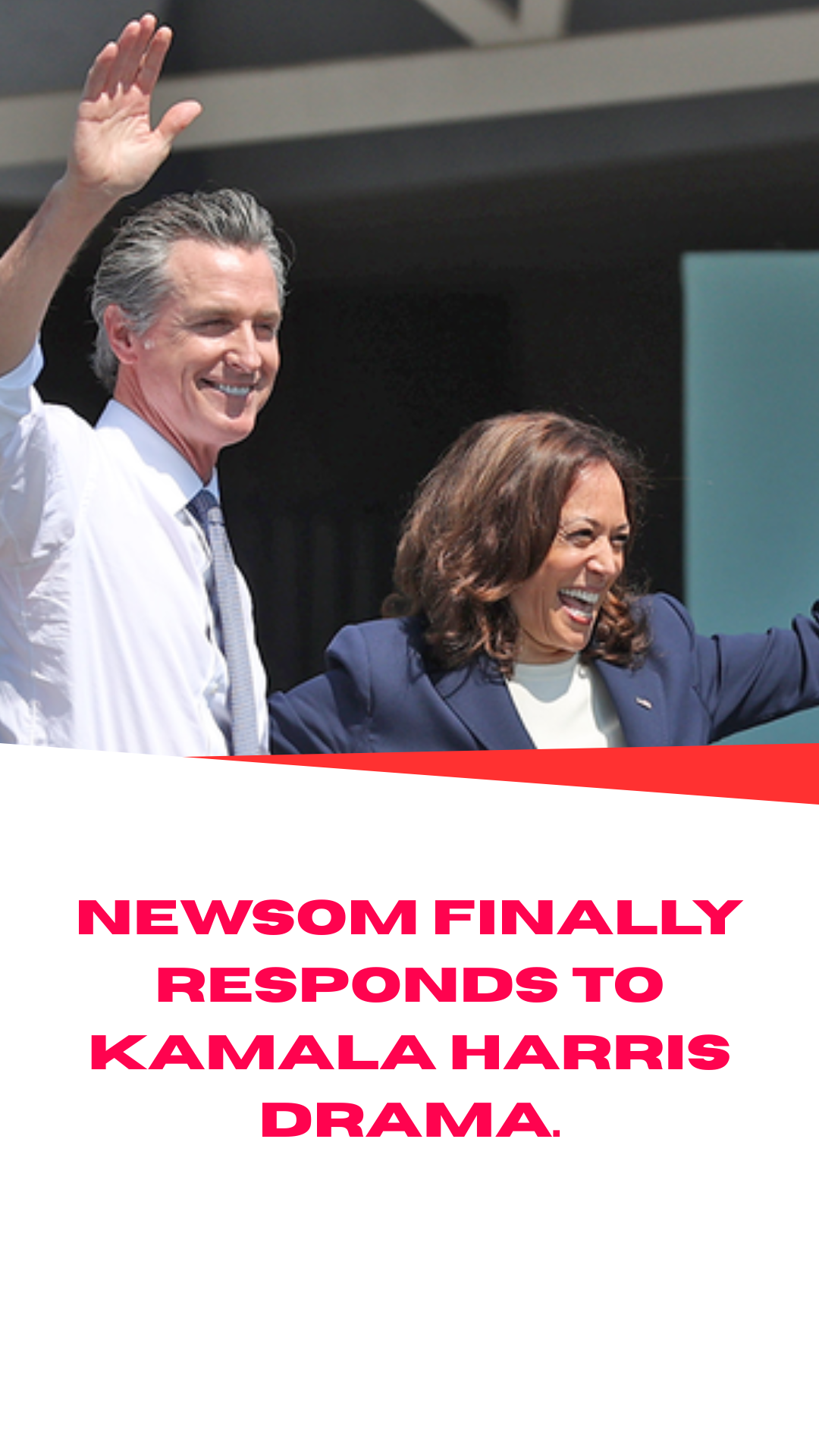 Newsom finally responds to Kamala Harris drama