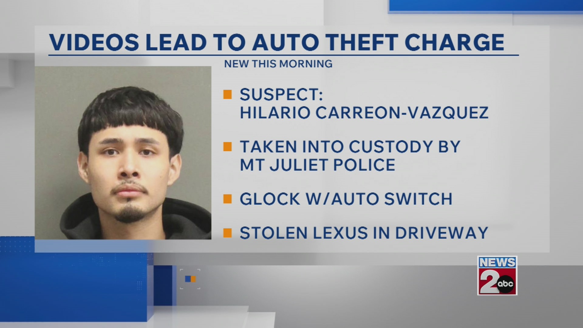 Videos taken in stolen vehicle lead to auto theft charge
