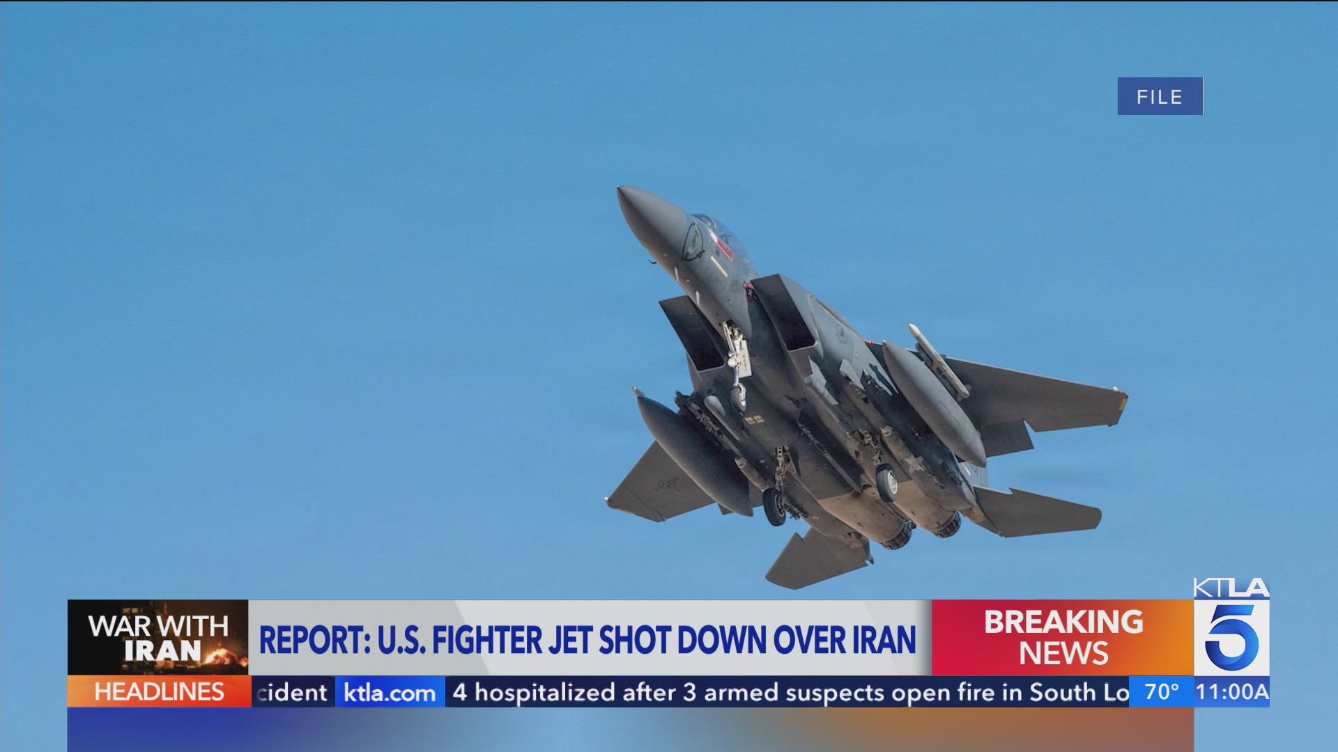 Report: US fighter jet shot down over Iran