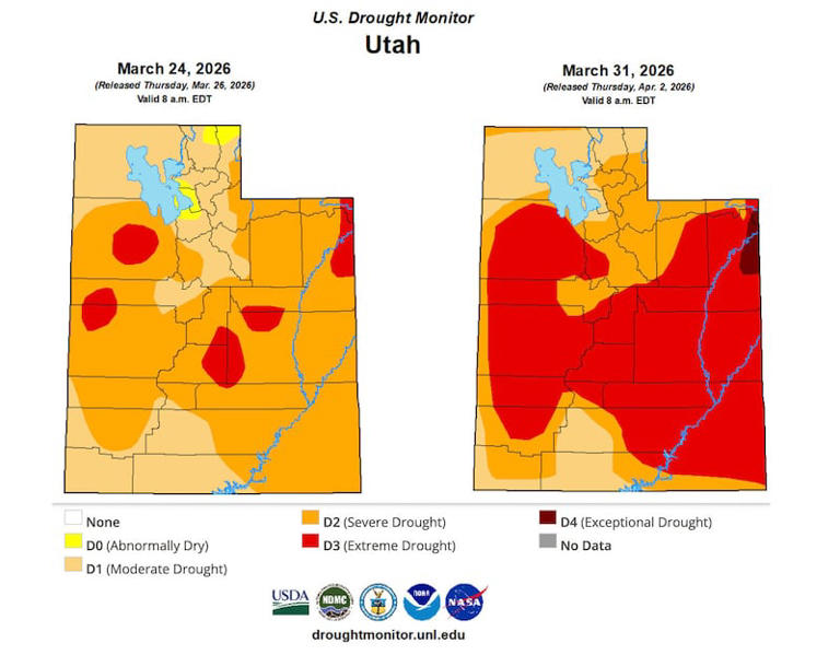 Utah's drought makes 'rare' leap to the extreme, as its record-low ...