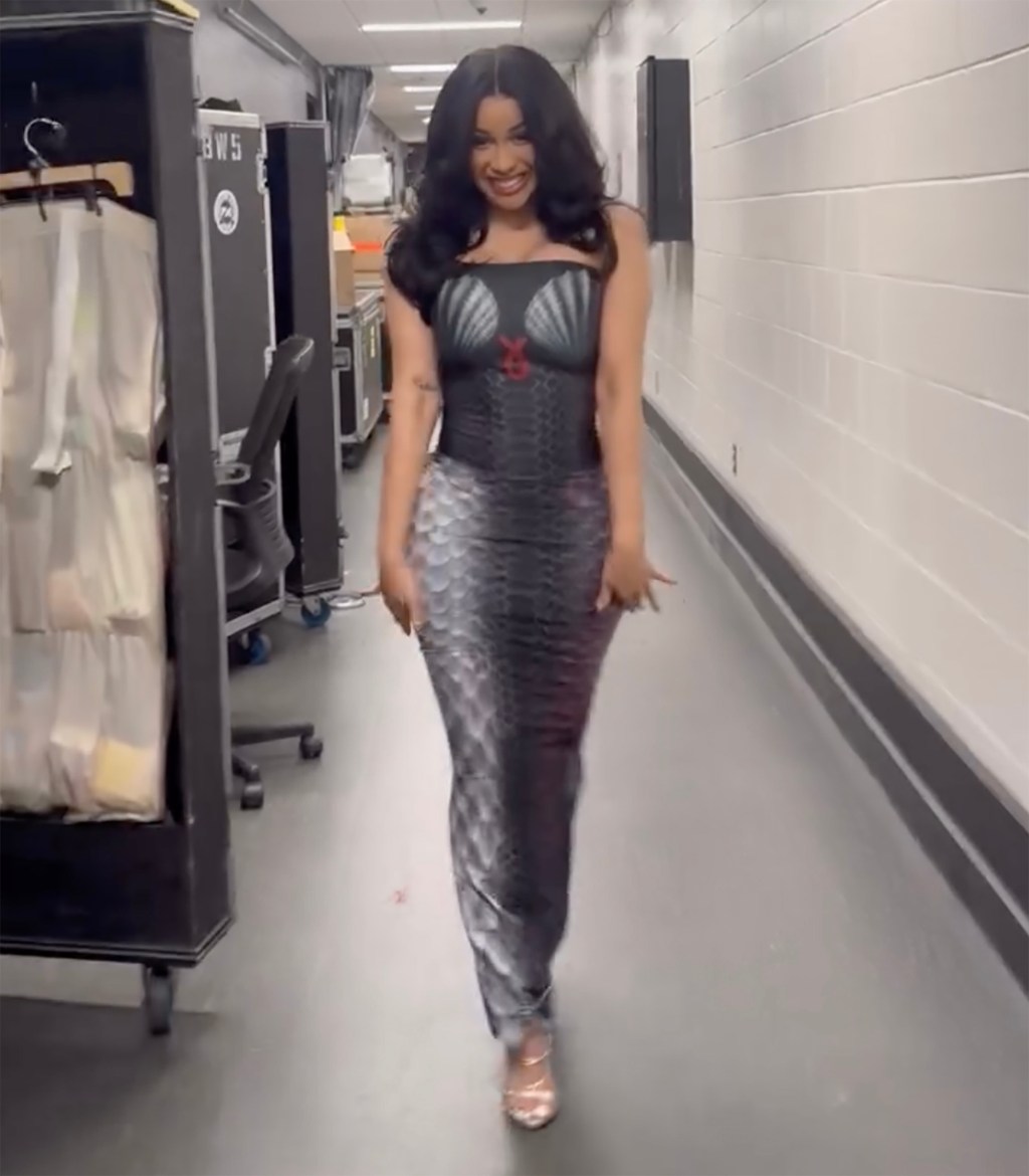 cardi b mermaid dress Cardi B Looks Sexy In Red Dress At Robert Wun Haute Couture Show