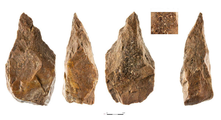Homo erectus made handaxes with fossils and crystals as mediators ...