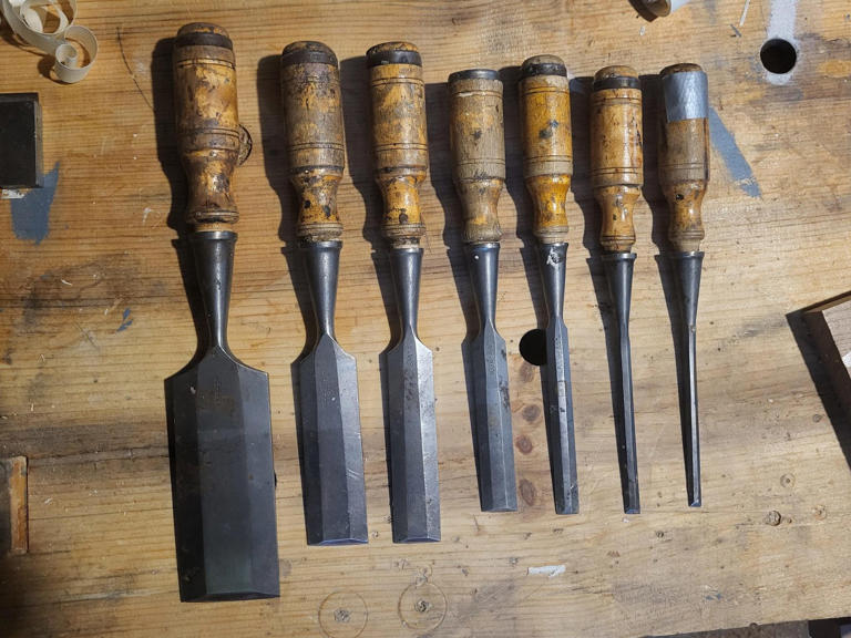 Antique woodworking chisels that sell for more than modern power tools