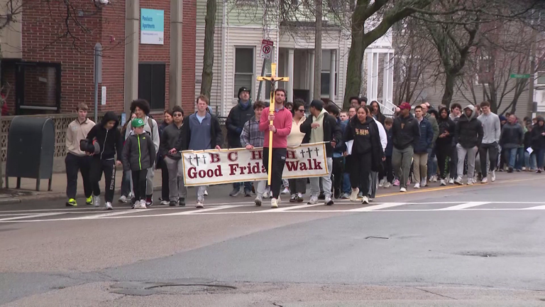 Boston archbishop joins Good Friday walk through Dorchester