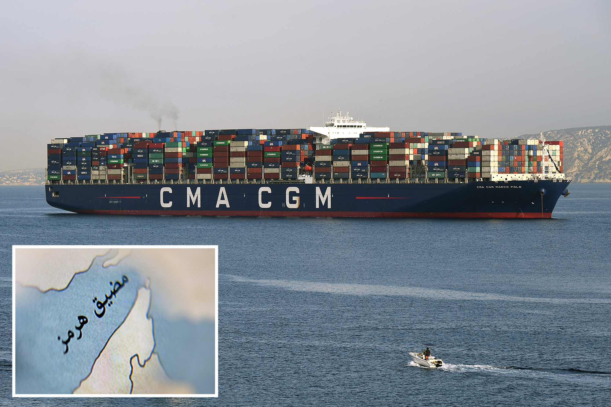 French-owned container ship safely passes through Strait of Hormuz as ...