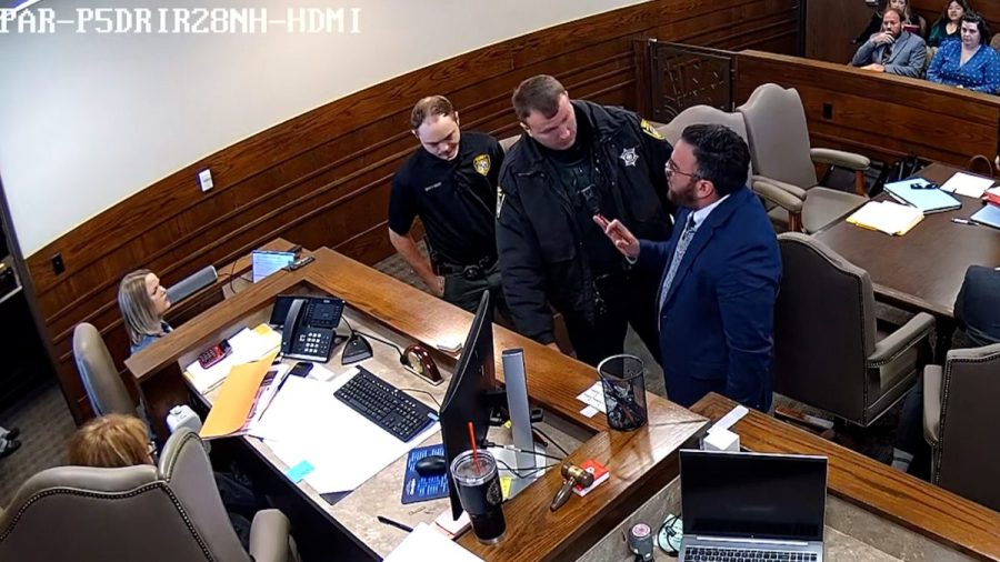 Courtroom battle ends with attorney in handcuffs
