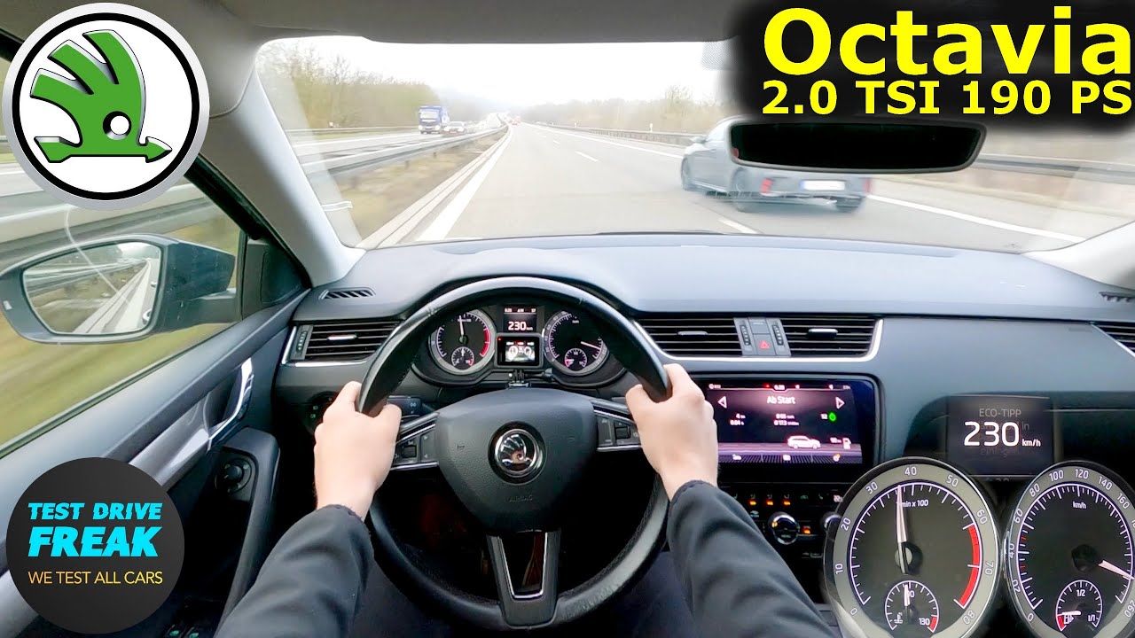 2019 Skoda Octavia Combi 2.0 TSI 190 PS TOP SPEED POV Drive I Fuel ...