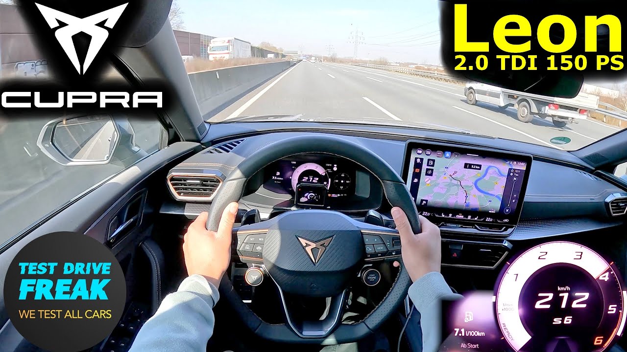 2025 Cupra Leon Sportstourer 2.0 TDI 150 PS top speed POV drive I fuel ...