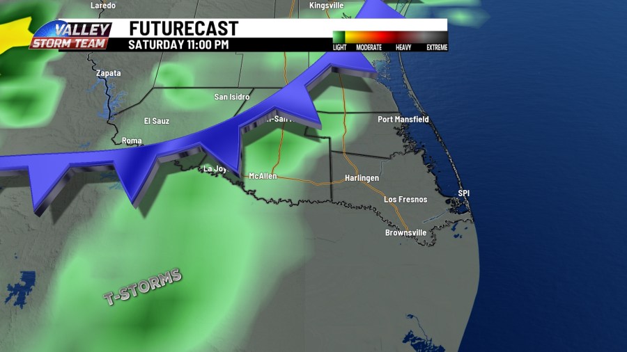 Cold front bringing rain and thunderstorms to the valley this weekend