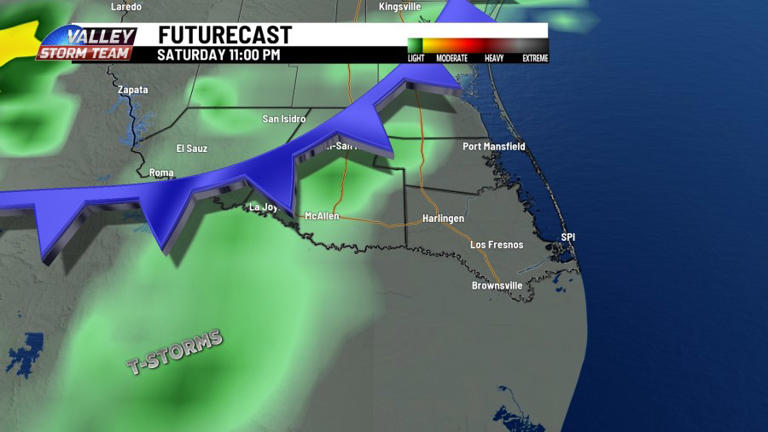 Cold front bringing rain and thunderstorms to the valley this weekend