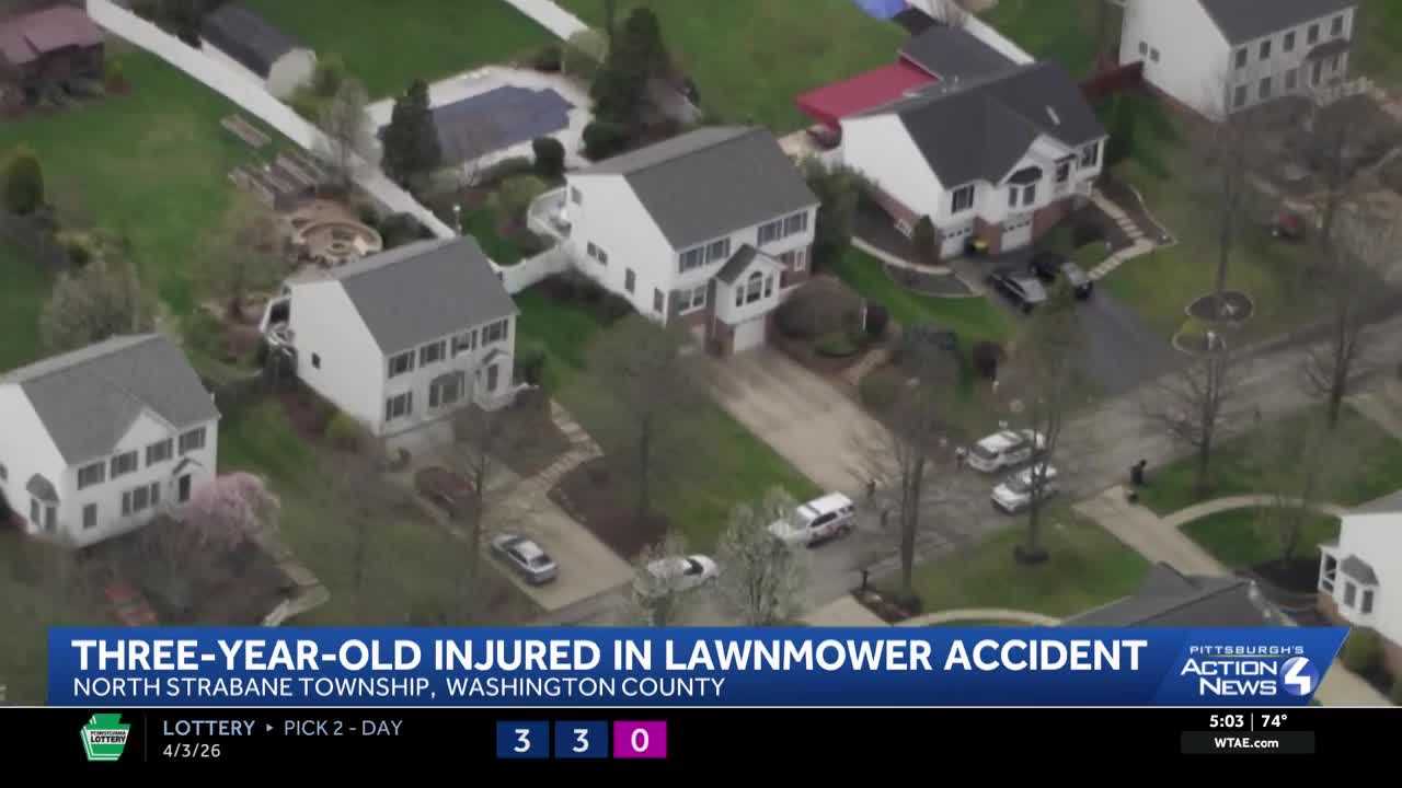 3-year-old injured in lawnmower accident in North Strabane Township