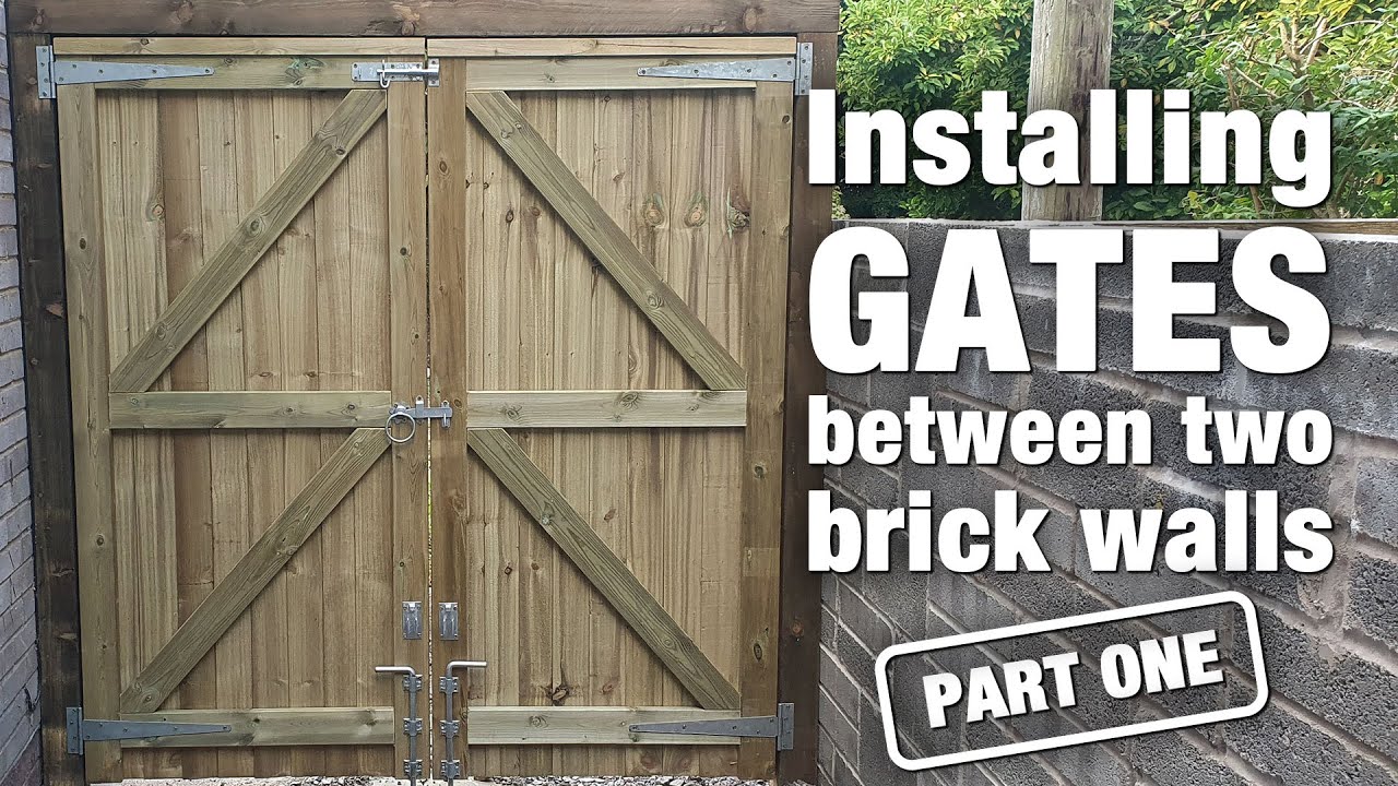 How to set up gates between brick walls
