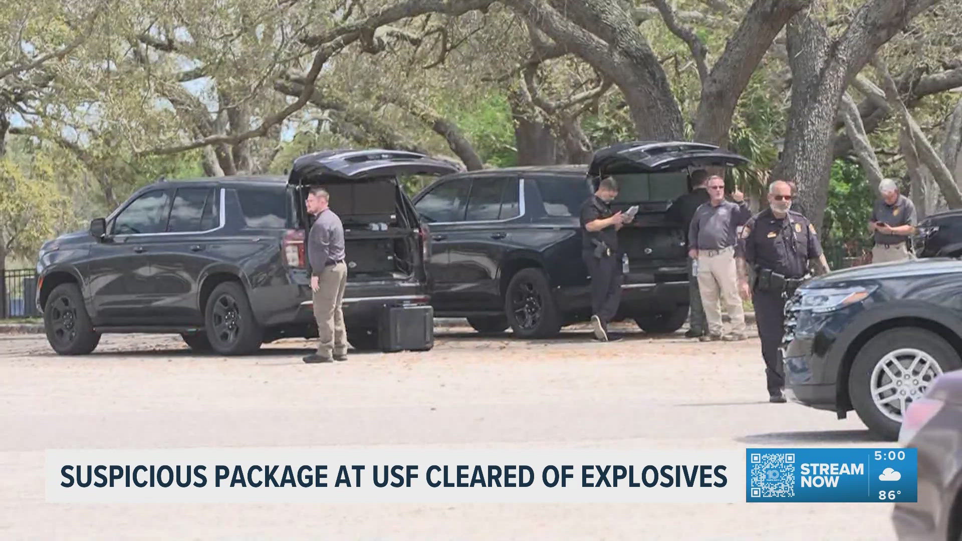Suspicious package found at USF removed from scene; investigation underway