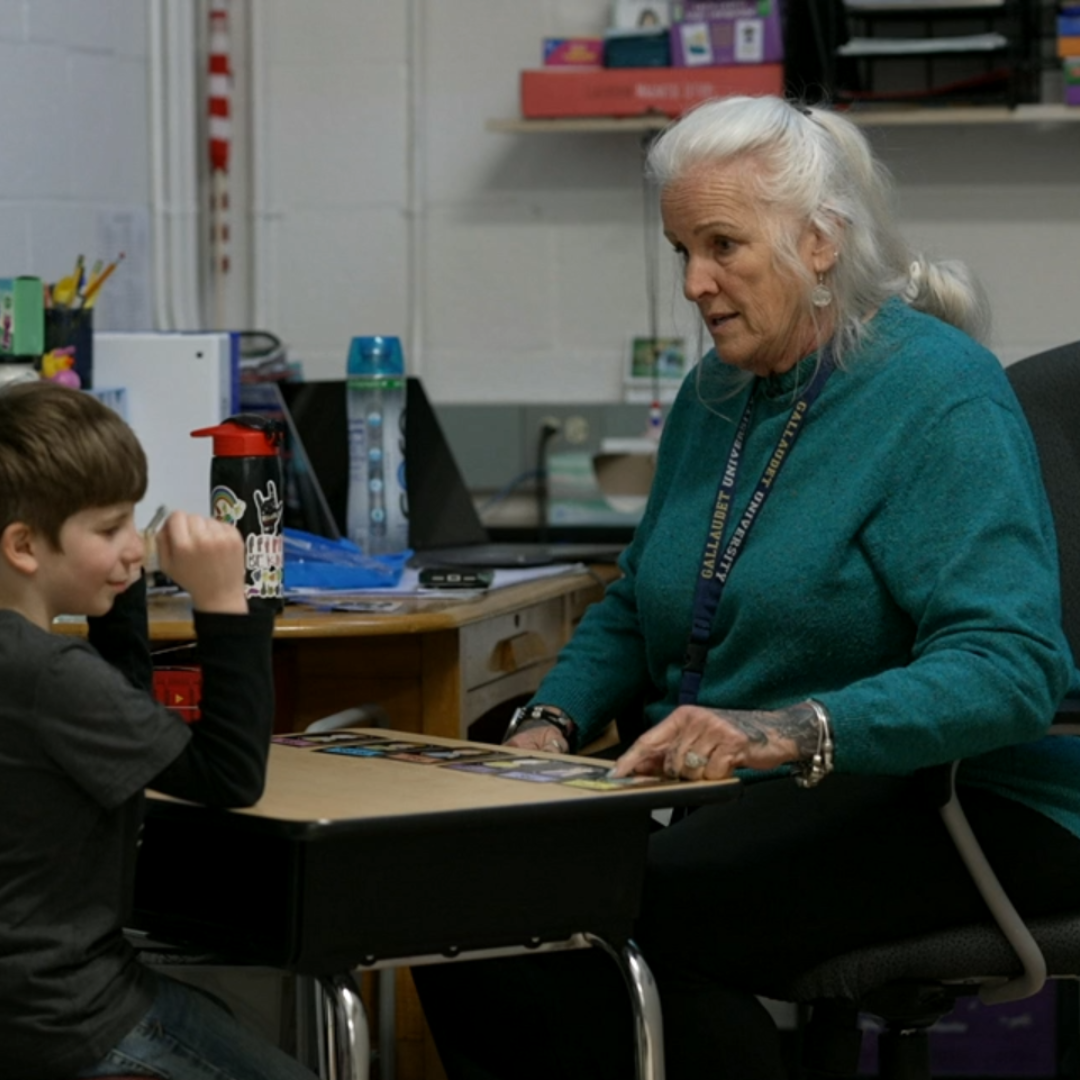 A school learned sign language to communicate with its only deaf student