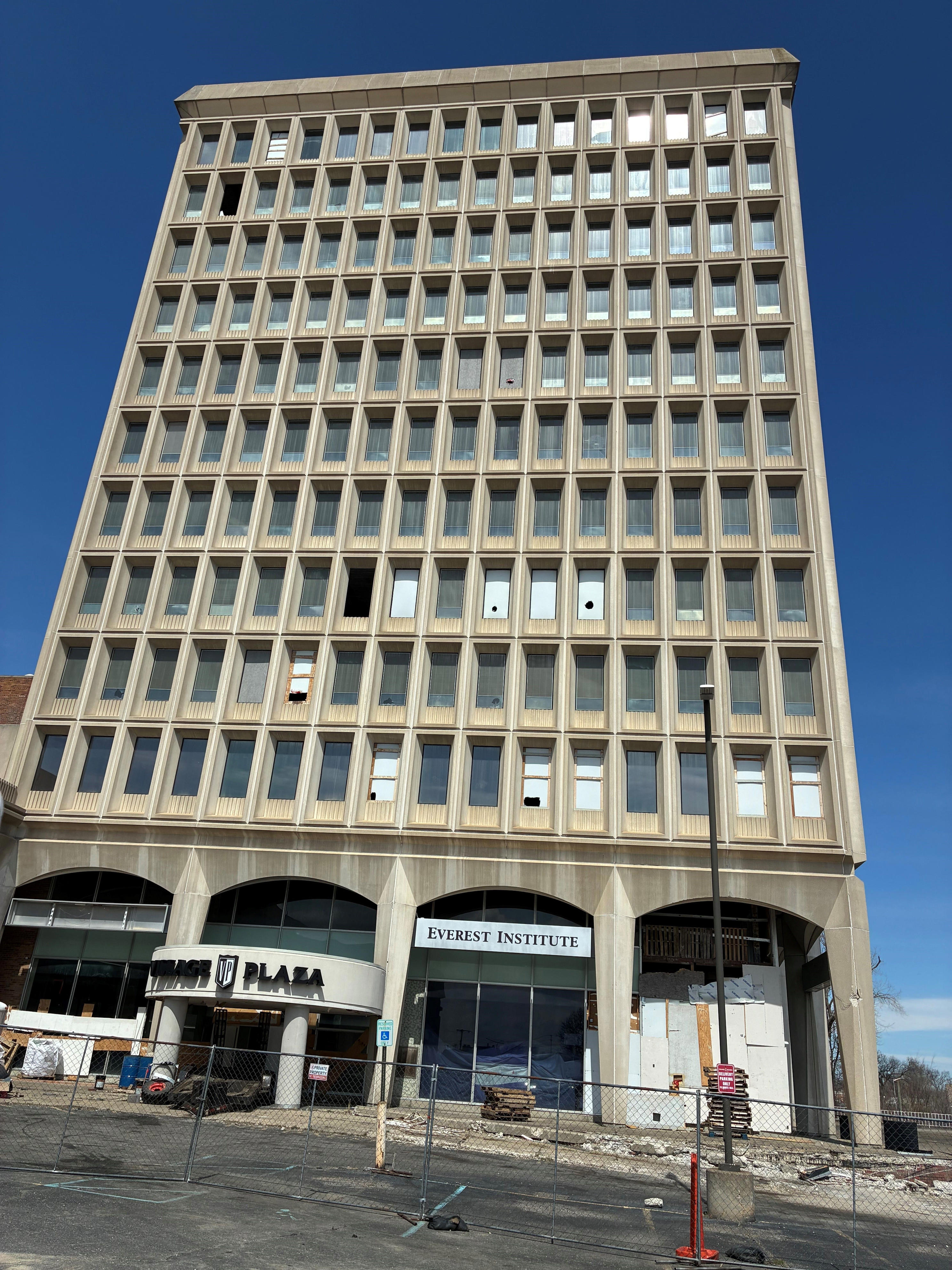 Demolition begins on Dearborn's long-abandoned Village Plaza building