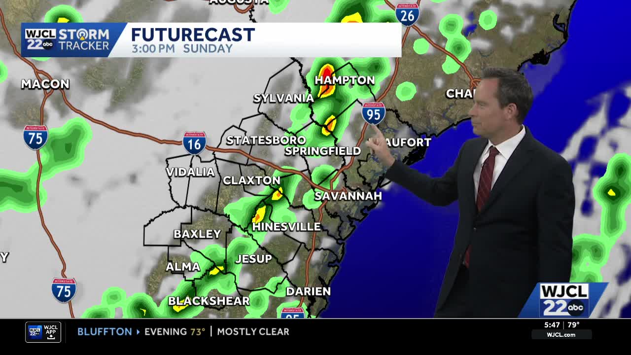 Cold front arrives Sunday... the timing of showers for Southeast ...