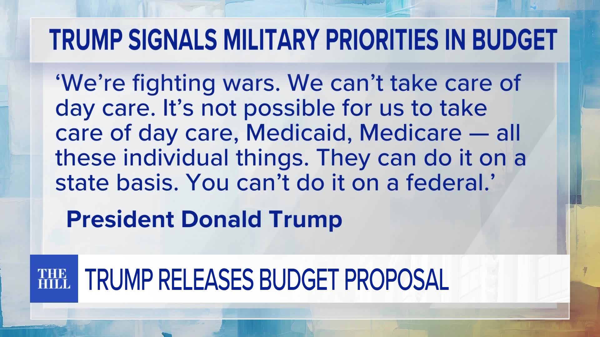 Trump proposes massive increase in military spending; cuts to climate ...