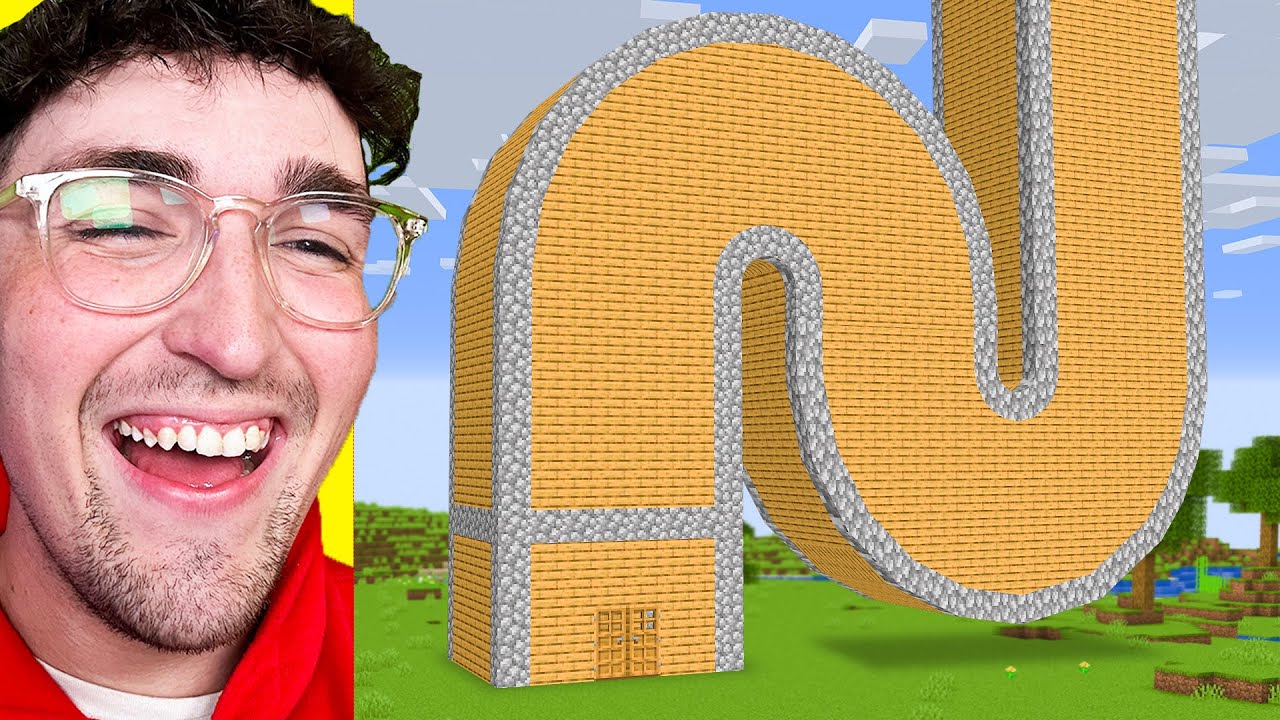 I expand my friend's Minecraft house until he notices