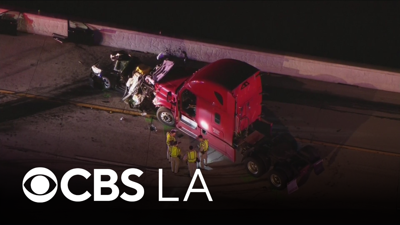 2 dead after semi-truck, sedan collide on 210 Freeway in San Fernando ...