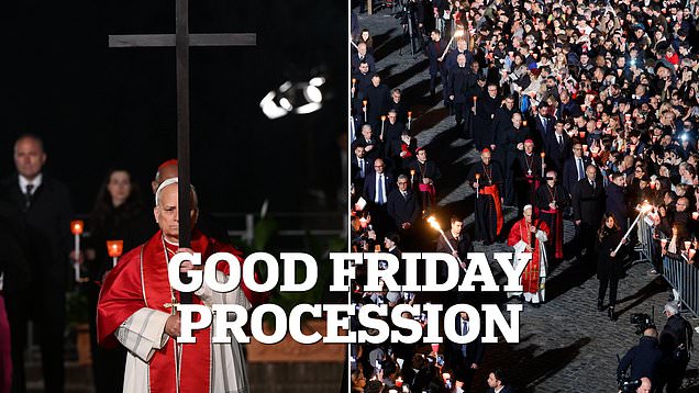 Pope Leo XIV leads candle-lit Easter celebrations in Rome
