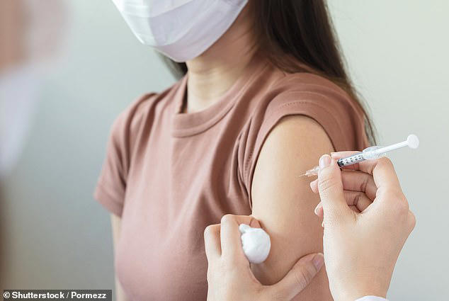 Scientists have noted there is no evidence that Covid vaccines can shed into blood (stock image)