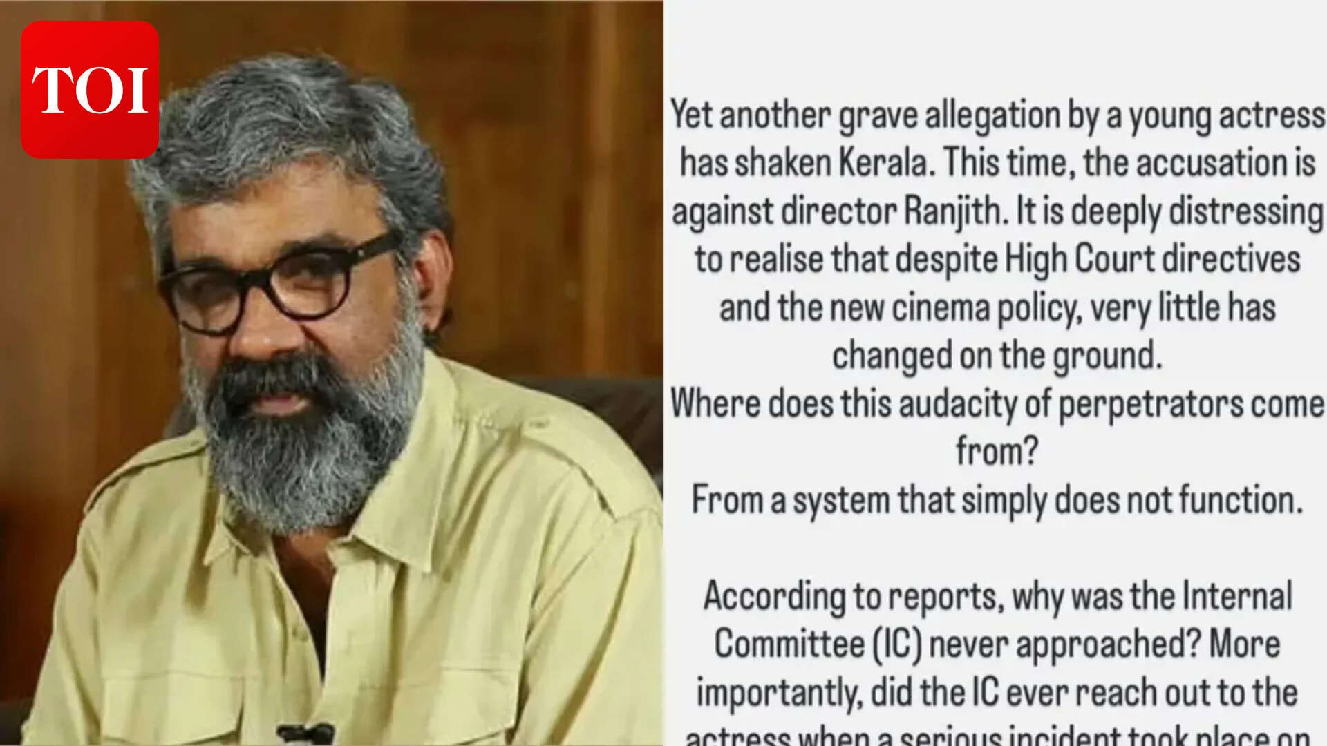 Malayalam director Ranjith arrested for alleged sexual assault; WCC ...