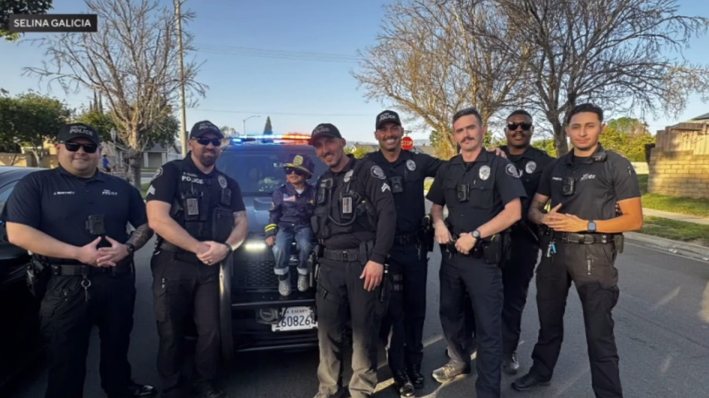 4-year-old boy surprised with birthday visit from Colton Police ...