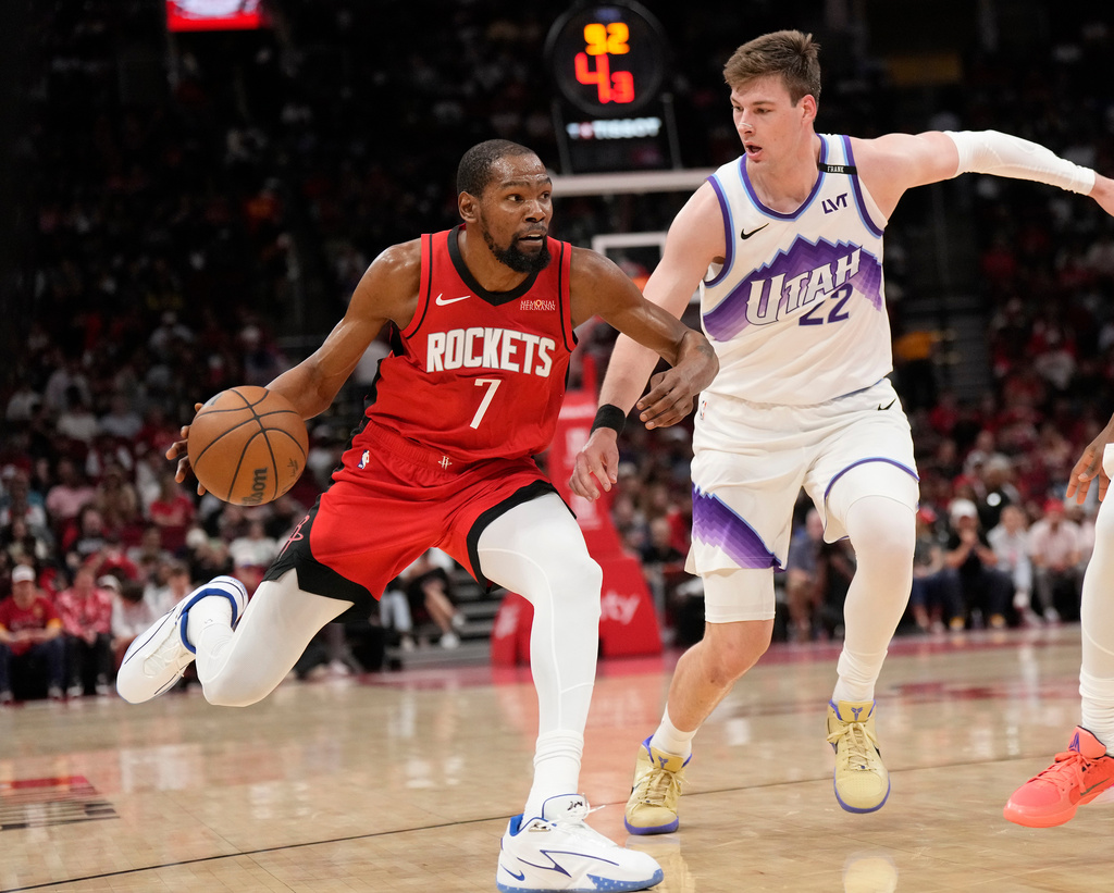 Rockets win their 5th straight, beating the Jazz 140-106 behind 25 ...