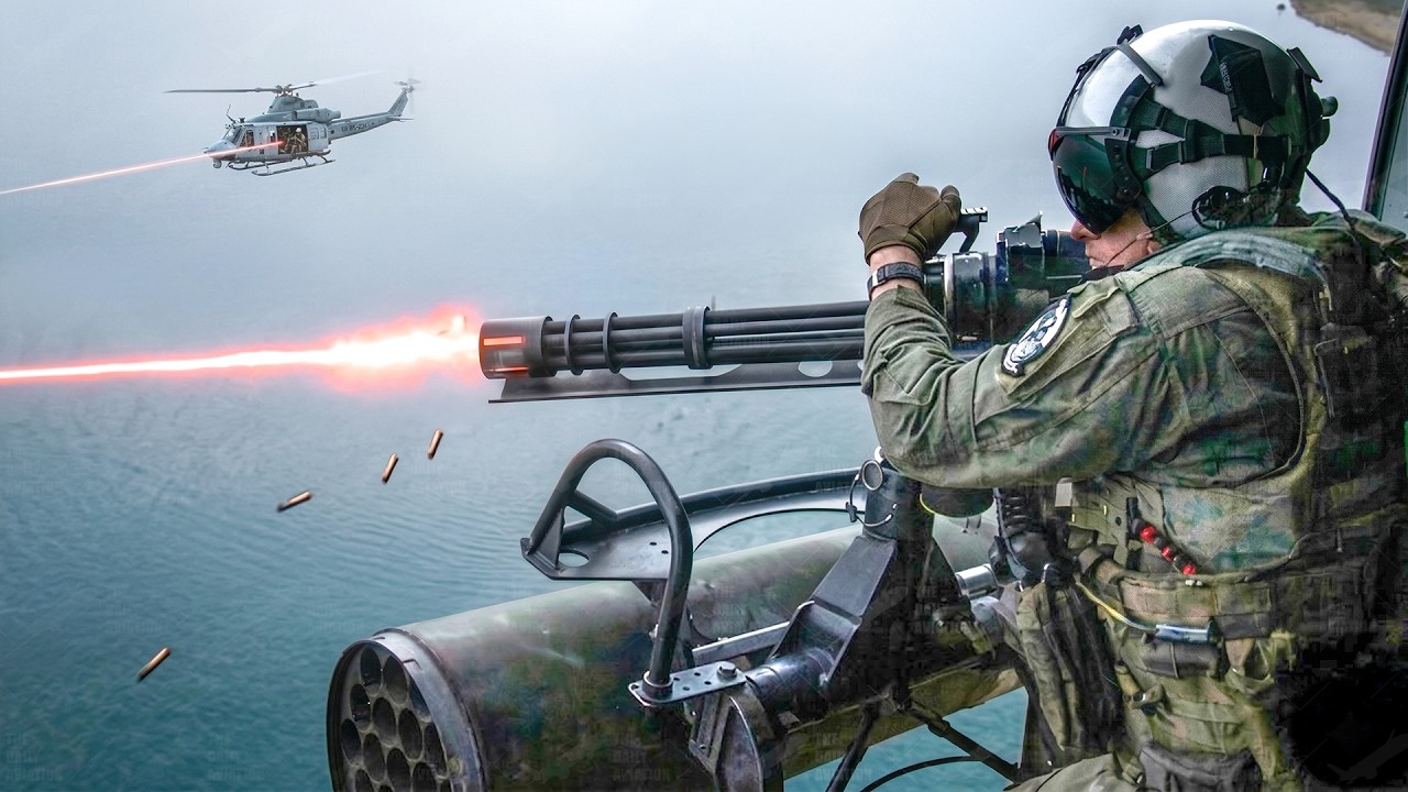 Monstrously powerful US UH-1Y Venom helicopters in action