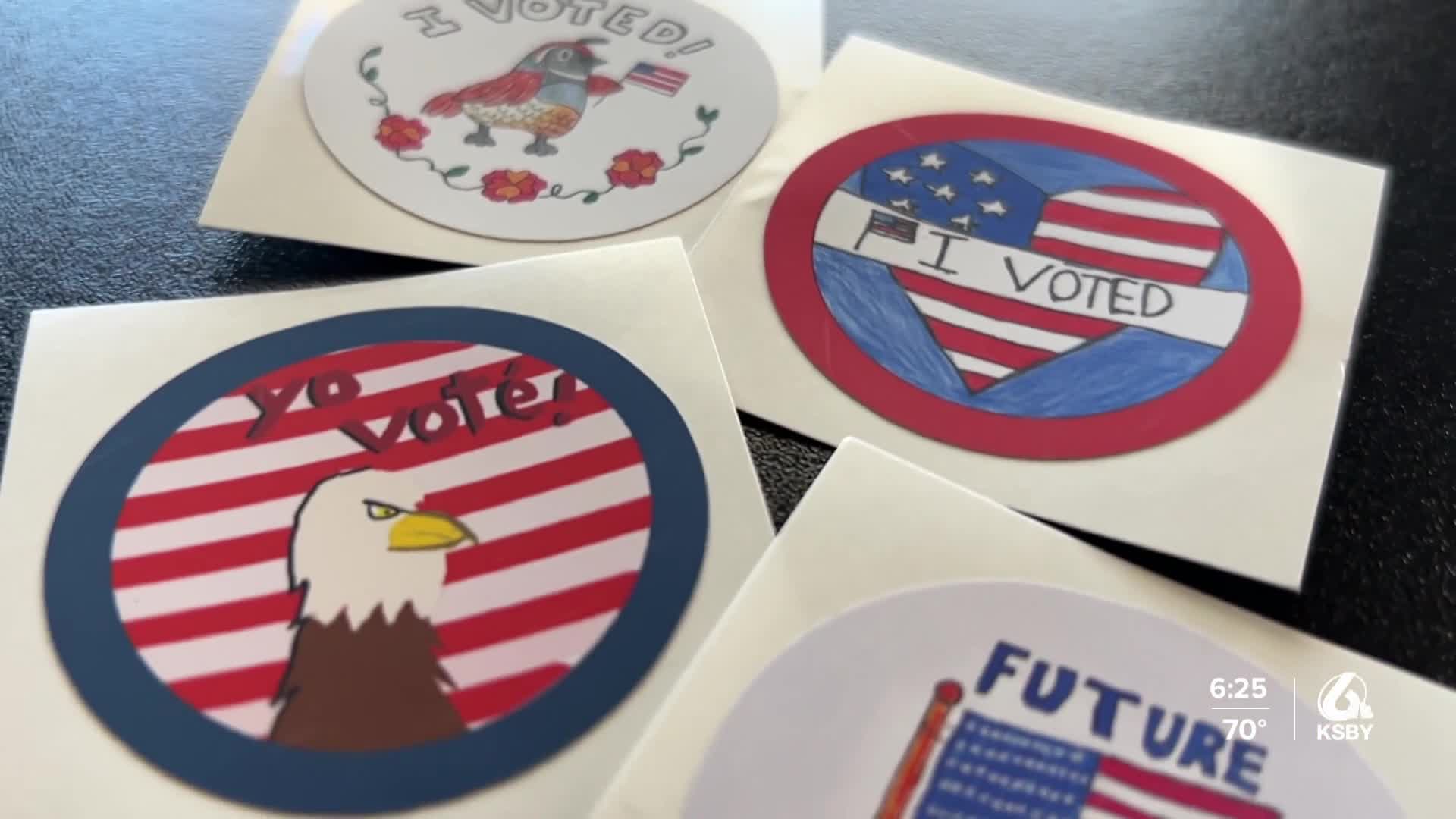 SLO County announces the student winners of election sticker competition