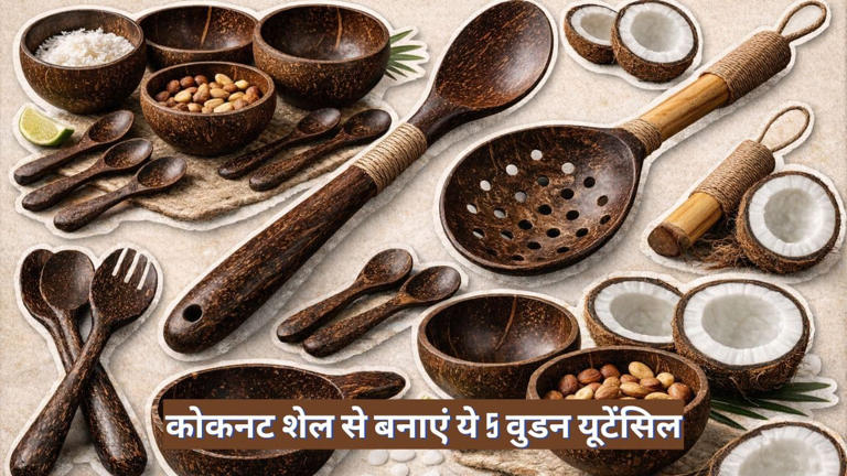 Coconut shell utensils: कोकनट शेल से बनाएं ये 5 वुडन यूटेंसिल, इडली ...