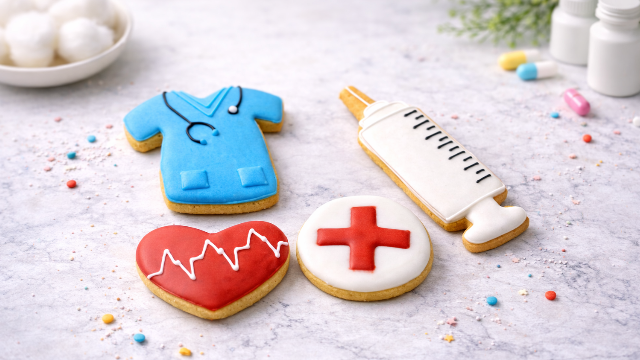 How to make medical theme sugar cookies