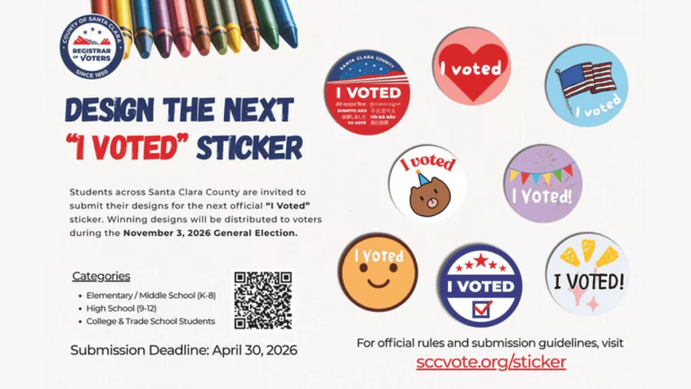 First-ever 'I Voted' sticker design contest for Santa Clara County now open