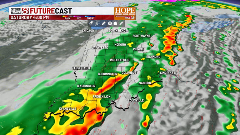 Cold front brings showers, thunderstorms, and cooler weather to Indiana ...