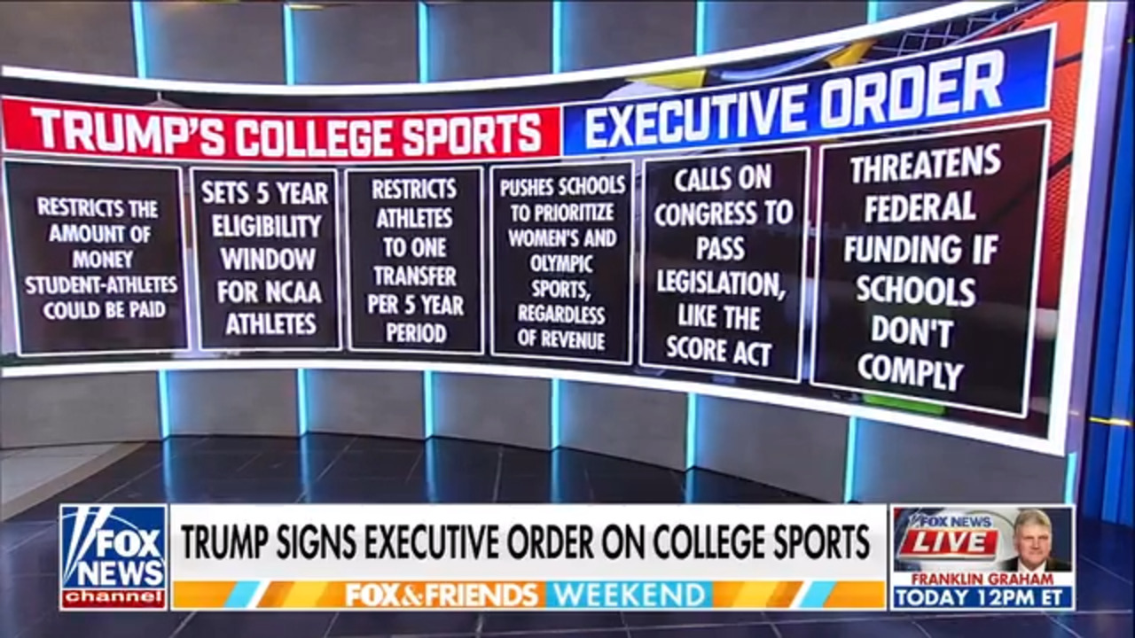 Trump signs executive order to overhaul college sports and NIL earnings<br><br>