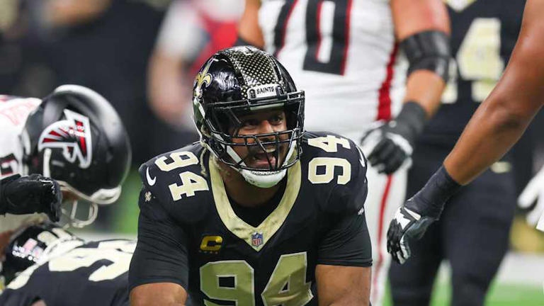 New Orleans Saints defensive end Cameron Jordan. | Stephen Lew-Imagn Images