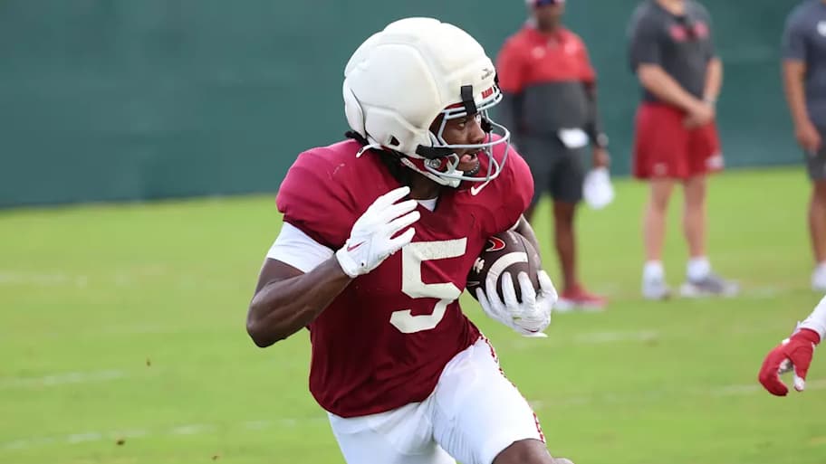 The Alabama wide receiver who 'stood out the most' in second spring ...