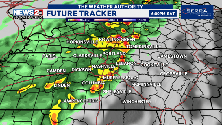 Some severe storms possible Saturday in Middle TN, Southern KY